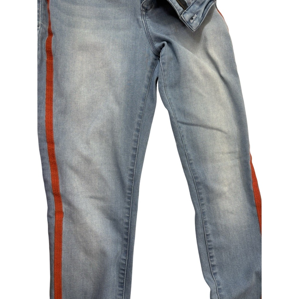 Skinnygirl Blue Jeans, Red Racer stripe, skinny sz 29 /8‎ THE SKINNY Injeanious